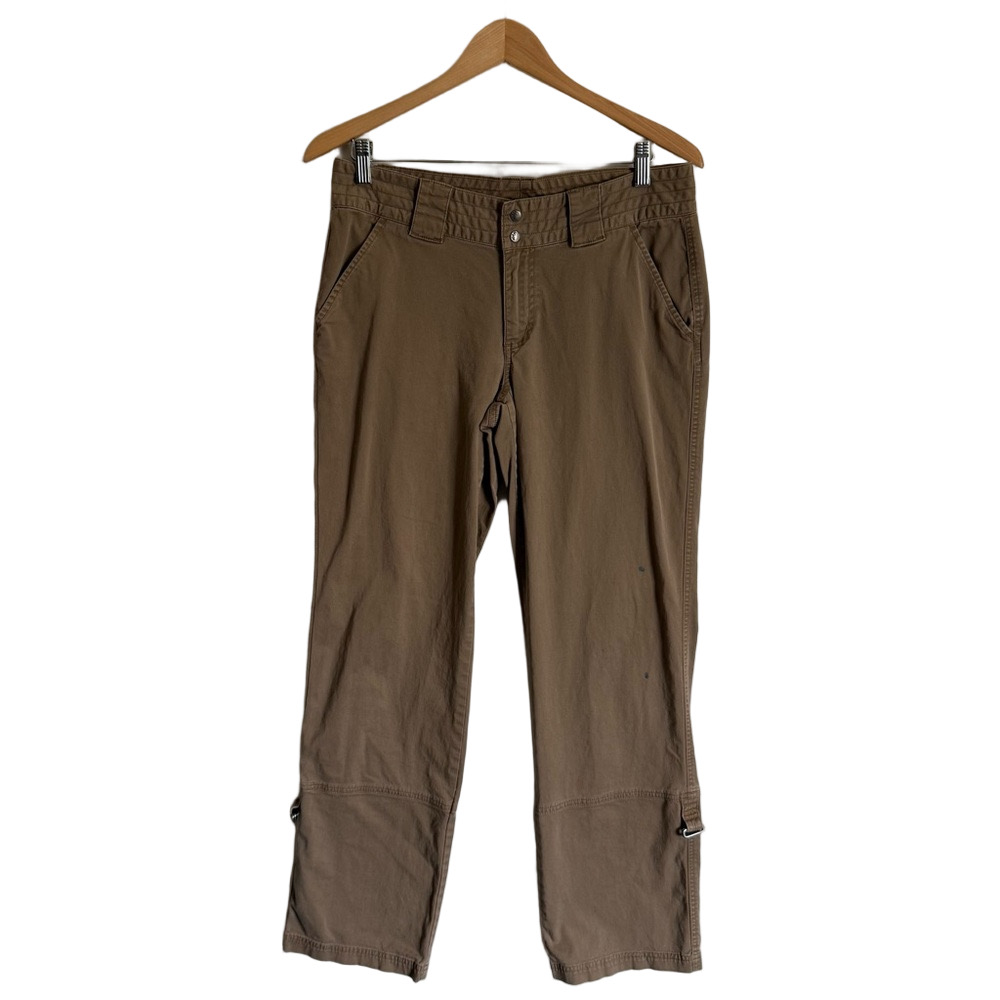 Columbia XCO Tan Utility Convertible Chino Pants Mid Rise Women's 8 Cotton Blend